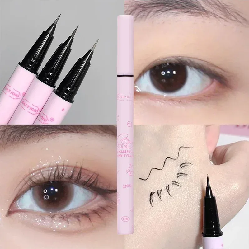 Black Liquid Eyeliner Eye Make Up Super Waterproof Long Lasting Eye Liner Easy To Wear Lying Silkworm Pen Makeup Cosmetics Tools