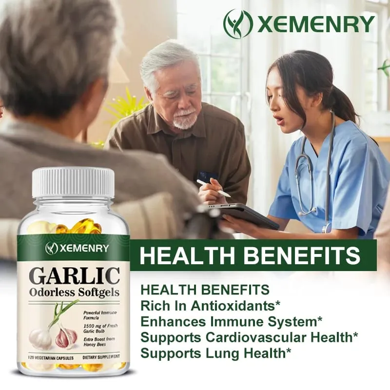 Odorless Garlic Capsules - Balance Cholesterol Levels Support Heart and Cardiovascular Health — image 7