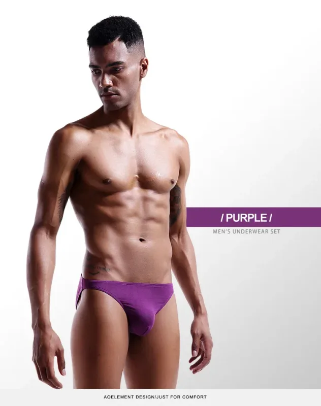 3PC Men's briefs Men's briefs U convex Modal thin stretch sexy low waist tight narrow bottom pants — image 13