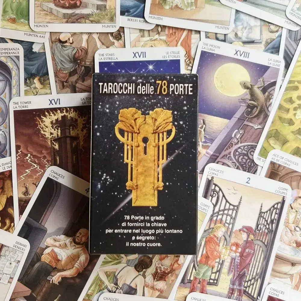 78PCS Tarot of the 78 Doors Cards Tarot Cards Fortune Telling Divination Tarot Card Family Party Leisure Board Game — image 1