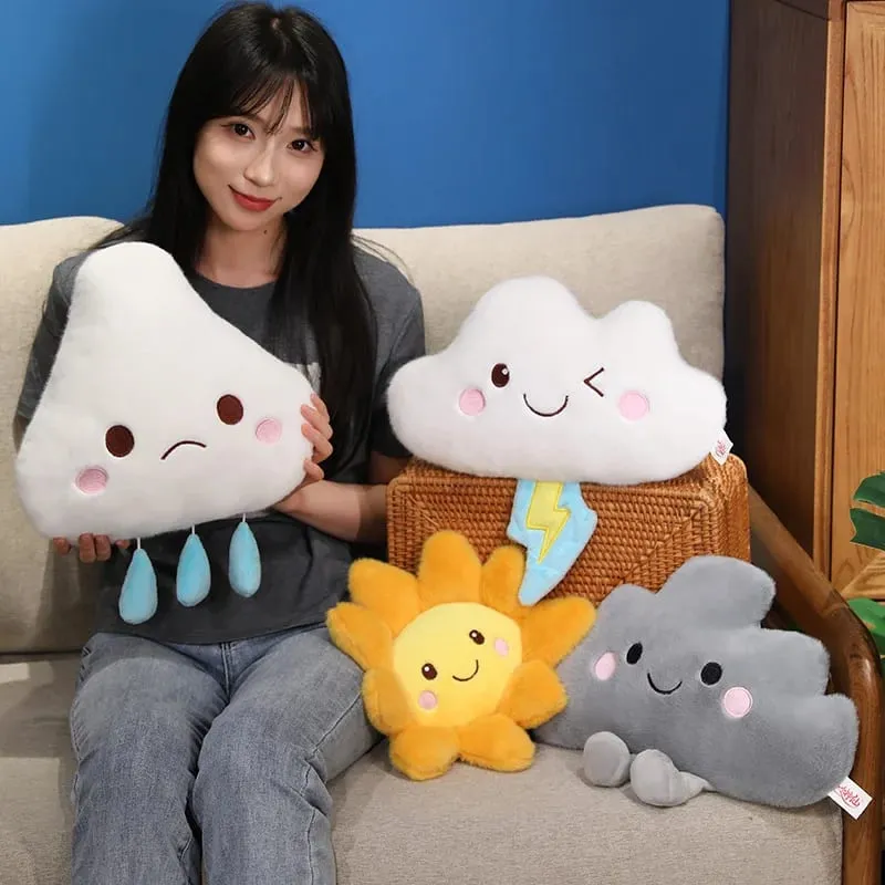 15/30CM Lovely Sky Series Plush Toy Sun & Cloud & Dark Clouds Plushie Pillow Pendant Toy Kawaii Birthday Gift — image 5
