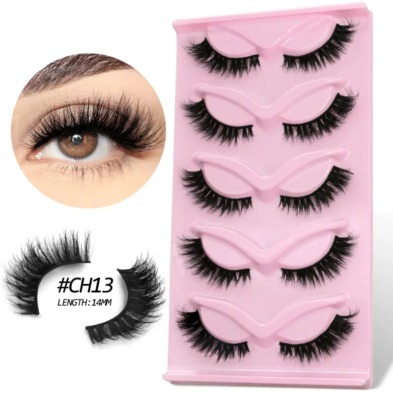 Cat Eye Lashes Look Natural Soft Faux Mink Eyelashes Long Winged End Eye Elongated Eye Tail Eyelashes Extension Makeup — image 9