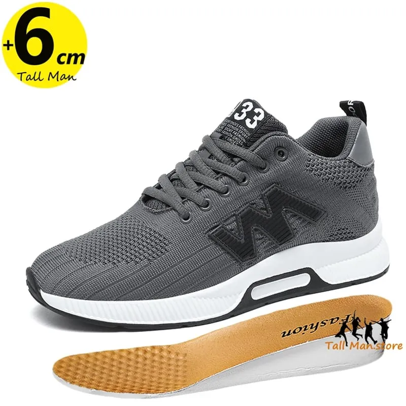Chunky Sneakers Men Elevator Lift Height Increase Insole 6cm Sports Plus Size 37-46 — image 12