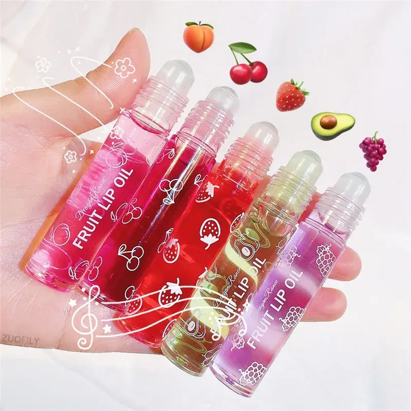 Fruit Lip Gloss Transparent Lip Oil Moisturizing Reducing Lip Lines Nourishes Lips Waterproof Long-lasting Liquid Lips Cosmetics — image 2