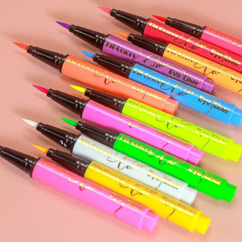 UV Fluorescent Glow Liquid Eyeliner Pen Waterproof Face Color Paint Neon Colorful Halloween Christmas Party Art Stage Eye Makeup — image 6