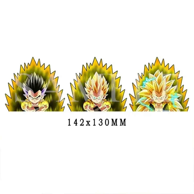 Anime 3D Lenticular Sticker Goku Vegeta Waterproof Decals for Car Refrigerator Skateboard Etc.kid's Gifts