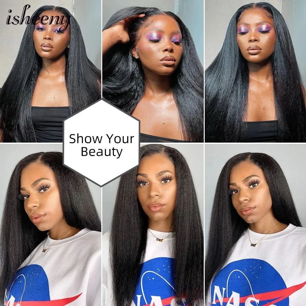 Yaki Straight Microlink I Tip Hair Extensions 12"-20" Virgin Human Hair Micro Loop Ring Hair Kinky Straight Hair For Women — image 4