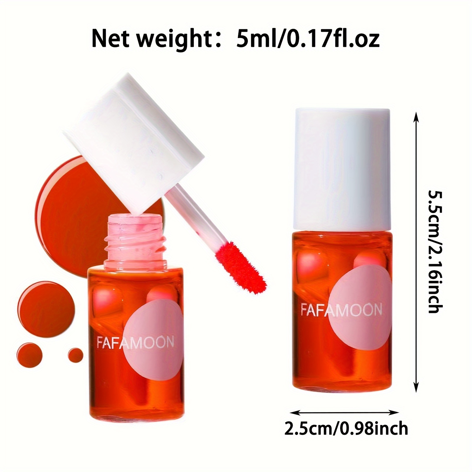 Fruity Lip Tint Water Gloss Tint Moisturizing Waterproof Liquid Lipstick Non-Stick High Pigment Long-Lasting Vibrant Colors