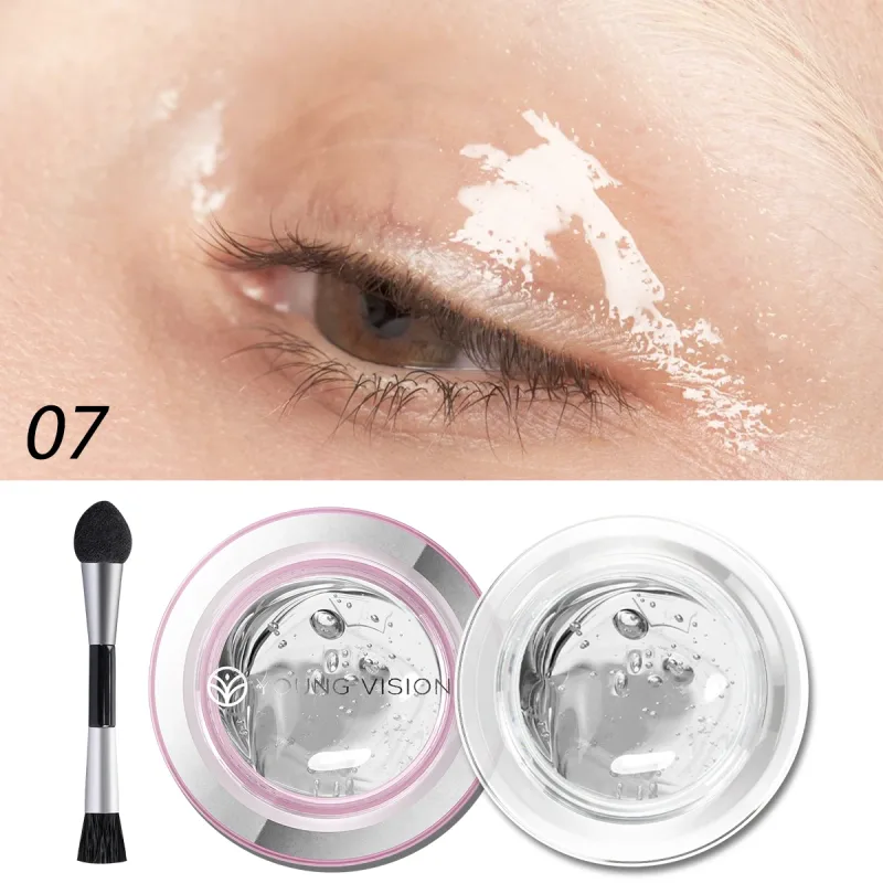 1 st Highlighter Flytande ögonskugga Vattenfast Icke-fet Långvarig Highlight & Smoky Eye Shadow med makeupborste — image 9