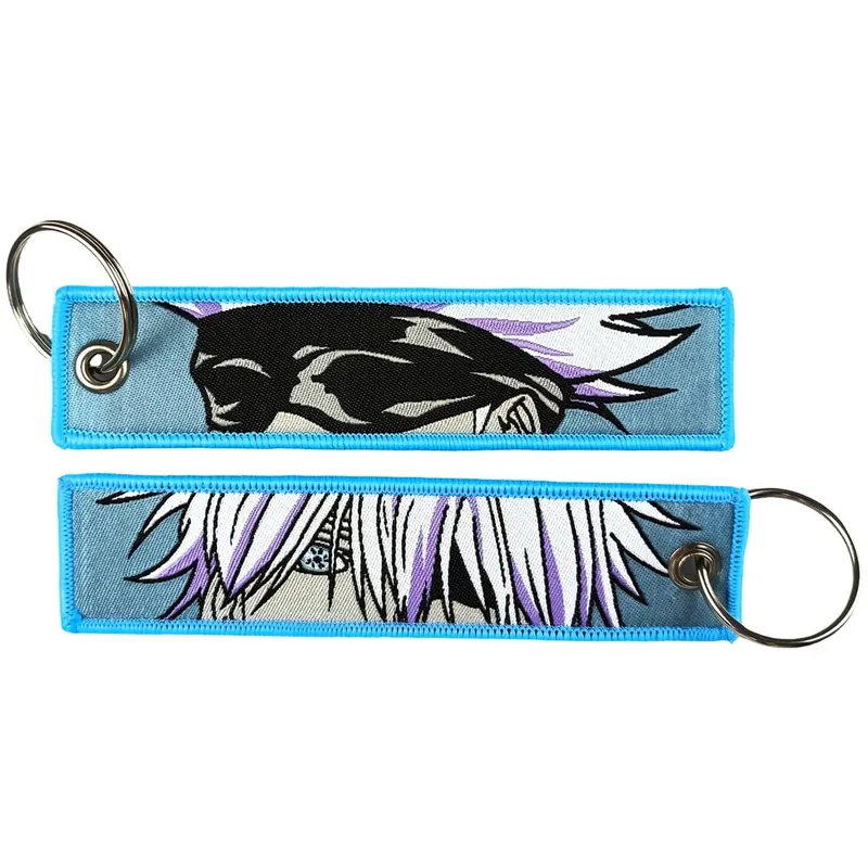 Embroidery Cool Eagle Beak Keychain Lanyard Anime Manga Series Badge Holder USB Pendant Portable Key Lanyard Accessories