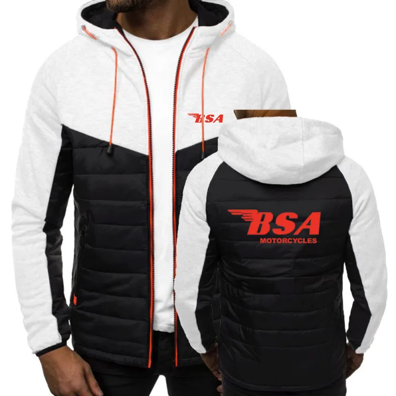 Veste à capuche en coton pour hommes, nouveau Bsa motos, 7 couleurs, fermeture éclair, sweat-shirt décontracté, Patchwork, manteau à manches longues, 7 couleurs, 2023