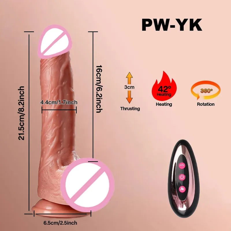 Huge Realistic Silicone Remote Control Dildo Thrusting Vibrating Female Sex Toys Penetration G Spot Clit Vagina Orgasm Massager — image 10