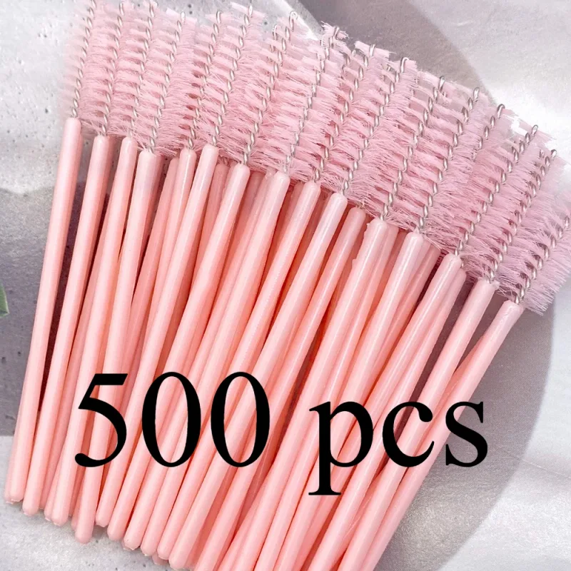 Zanse 50/500pcs Wenkbrauw Wimper Borstels Wimper Spoolies Mascara Wands Applicator voor Wimperverlenging Make-Up Tool — image 10