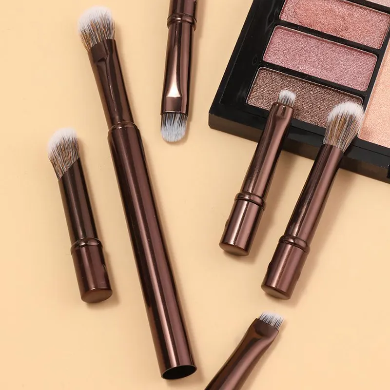 6st Mini Travel Makeup Borstar Set Med Box Portable Cosmetic Powder Foundation Blush Concealer Borstar Makeup Tools — image 5