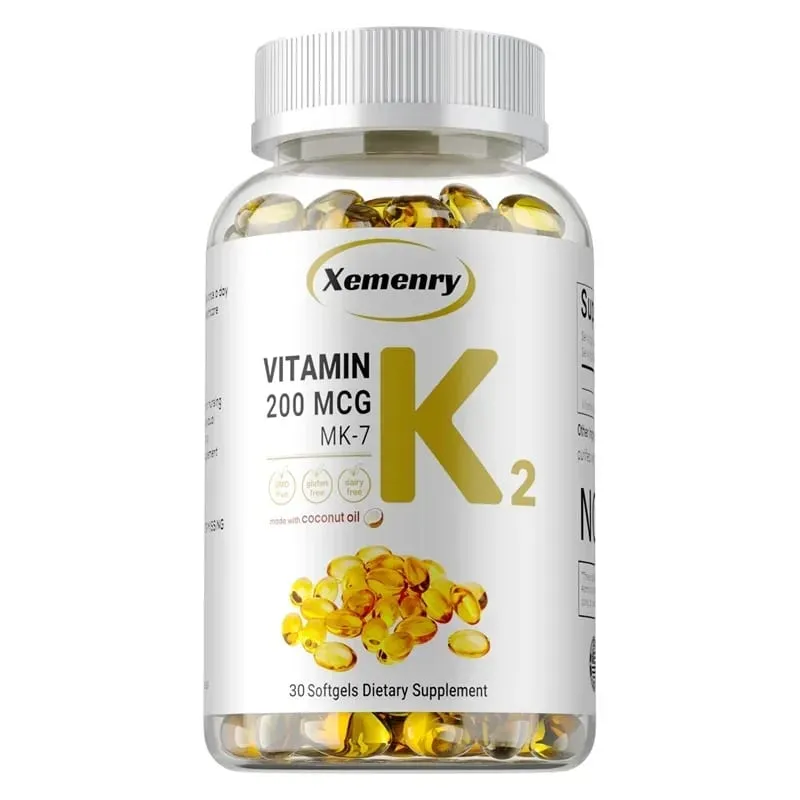 Vitamin K2 MK-7 Supplement - Supports Bone Density Teeth Skin Heart Health and Immunity