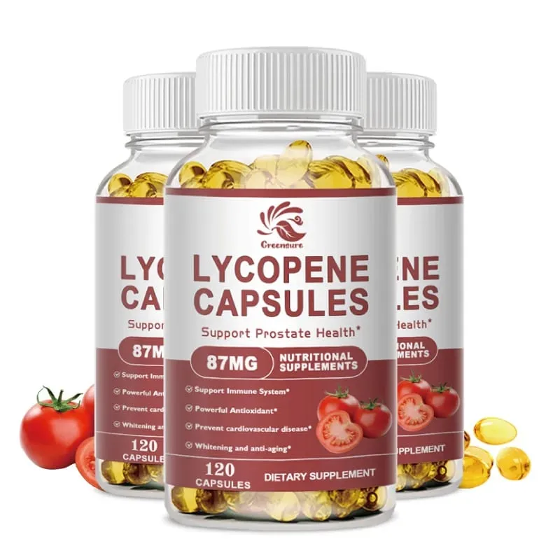 60/120p Plant Lycopene Capsule Regulating Prostate Urinary System & lmmunity Health Food Lycopene Supplements
