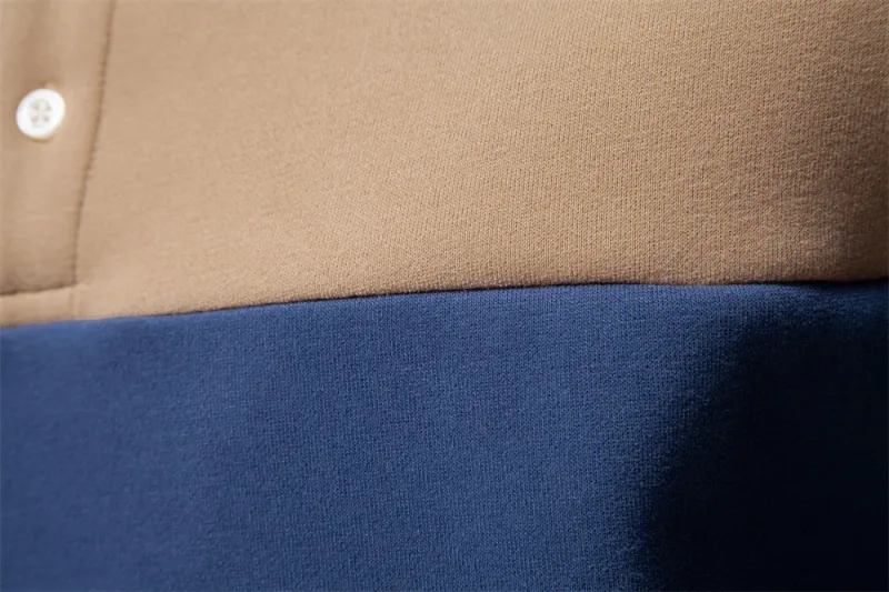 ใหม่ฤดูใบไม้ผลิผู้ชายสีบล็อกผ้าฝ้ายผสมHoodiesสำหรับธุรกิจลำลองสไตล์เสื้อแขนยาว
