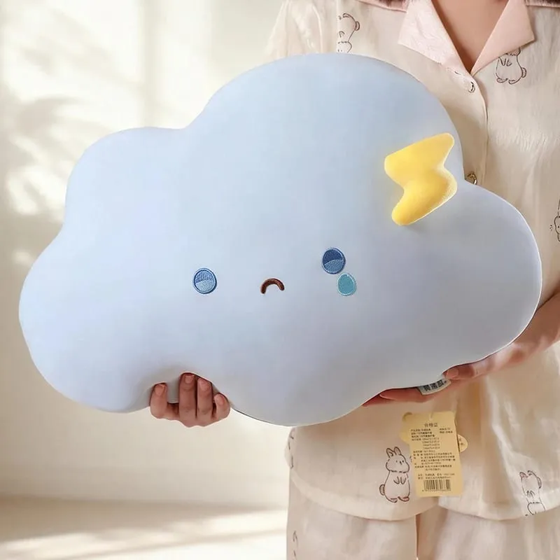 Creative Weather Series Rainbow Cloud หมอน Plush นุ่มน่ารักการ์ตูน Kawaii ตุ๊กตาตุ๊กตาเด็กโซฟาเบาะตกแต่งบ้าน — image 4