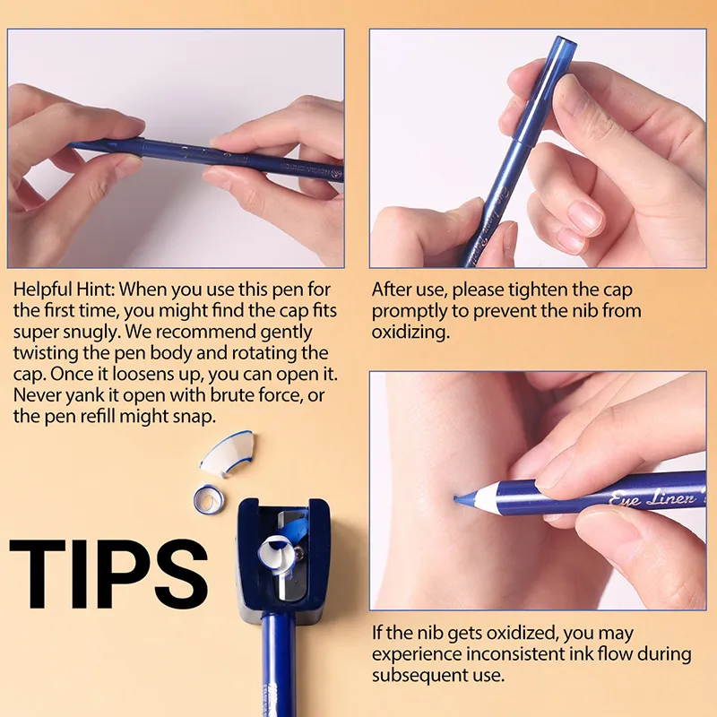 3pcs Pearlescent Eyeliner Pencil Blue Green Purple Multifunctional Eyeshadow Pencil Waterproof High Pigment Eye Liner Makeup