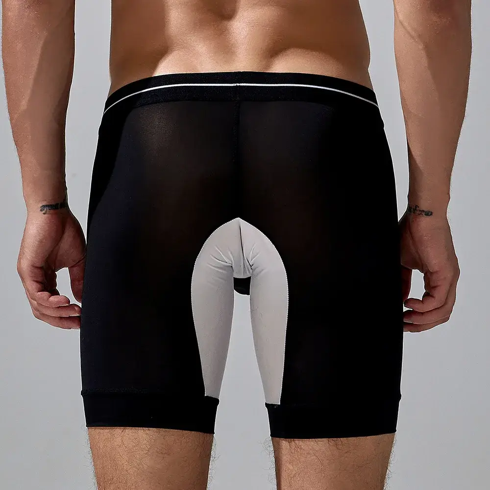 Spring new men's underwear trendy color matching long men's boxer underwear 240201 — image 2