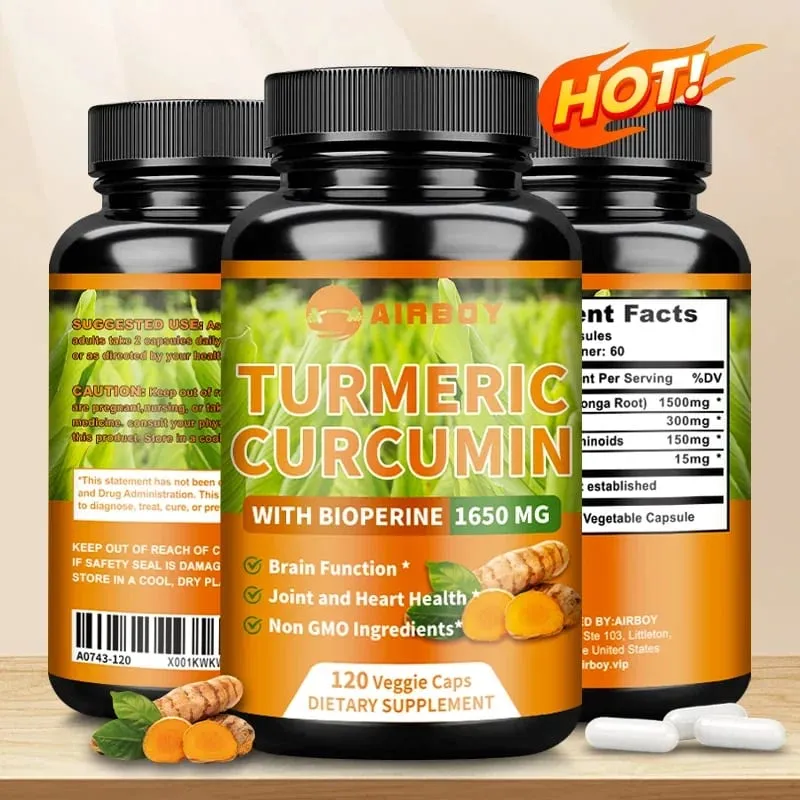 Turmeric Curcumin with Bioperine - Supports Arthritis Health Antioxidants Brain Cognition and Digestive Health — image 2