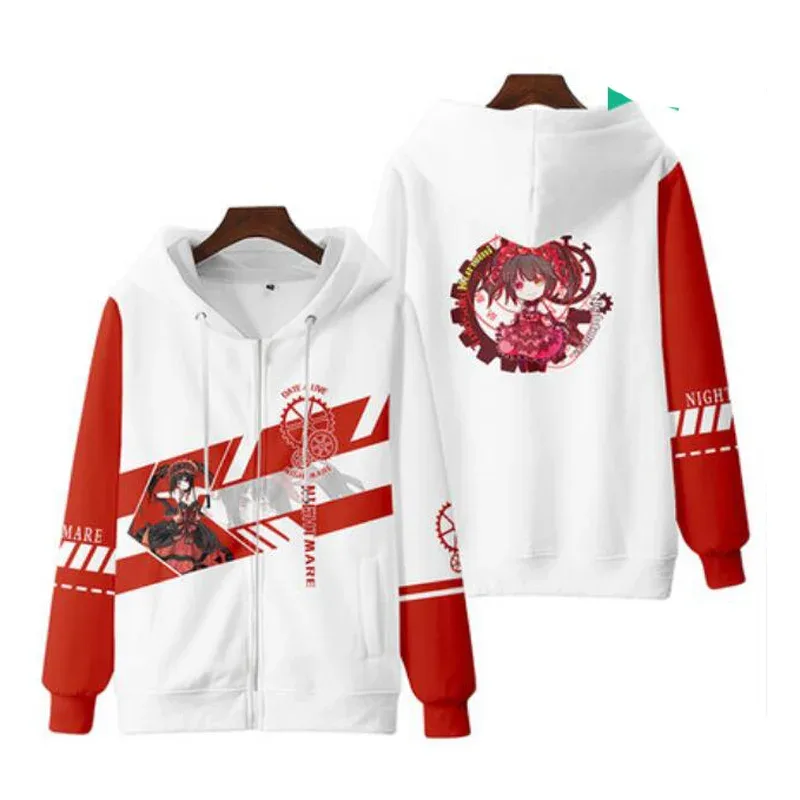 Anime Date A Live Girl Tokisaki Kurumi Nightmare 3D Printed Men's Sweatshirt Hooded Hoodies Harajuku Man Clothes — image 5