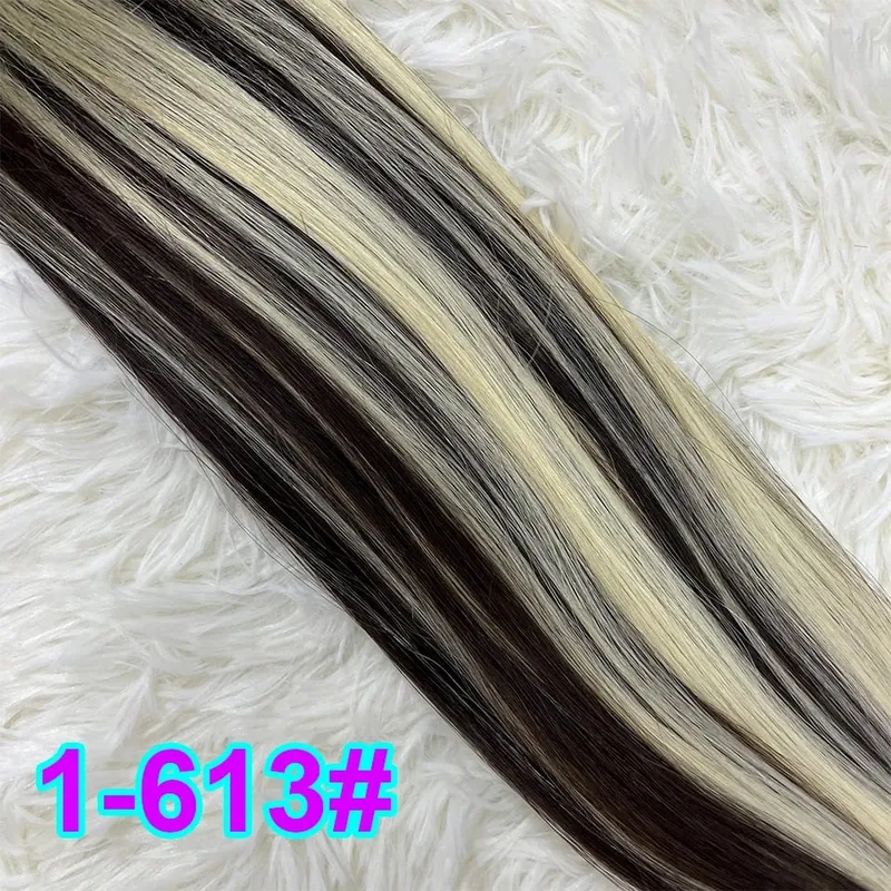 Nano Rings Hair Extension Real Human Hair Invisible Mini Silicone Beads Black Brown Blonde Microlink 100% Human Hair Extensions — image 25