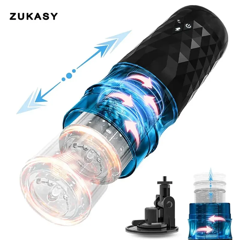 Telescopic Rotating Male Masturbator Automatic Mastubator Cup Vagina Masturbation Equipment Sex Toys for Men Adults Supplies — image 8