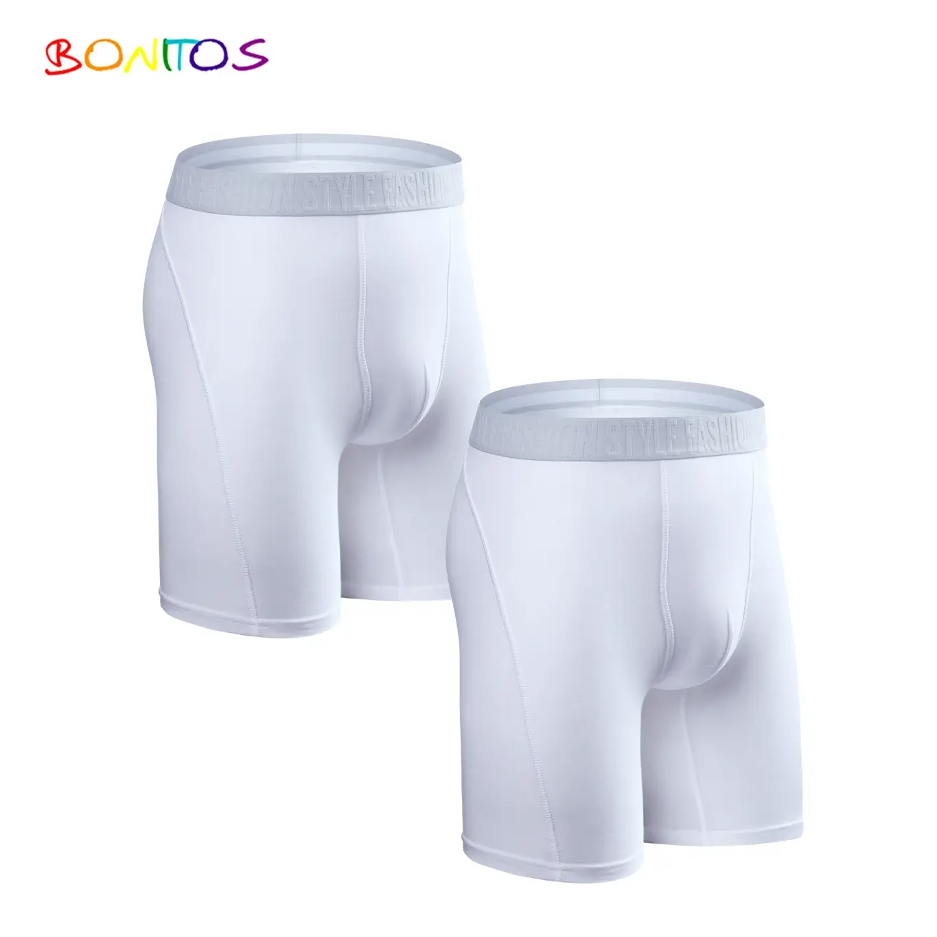 2pcs Pack ขายาวกางเกงขาสั้นผู้ชายกางเกงชุดกางเกง Homme Boxershorts ลื่นชุดชั้นในสำหรับชายผ้าฝ้ายชายเซ็กซี่ชุดกล่อง GYM — image 10