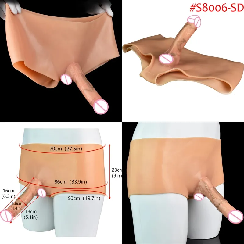 Sort nøgen strop stor realistisk udløsning dildo silikone sprøjtende trusser med simuleret solid penis sexlegetøj til kvinder