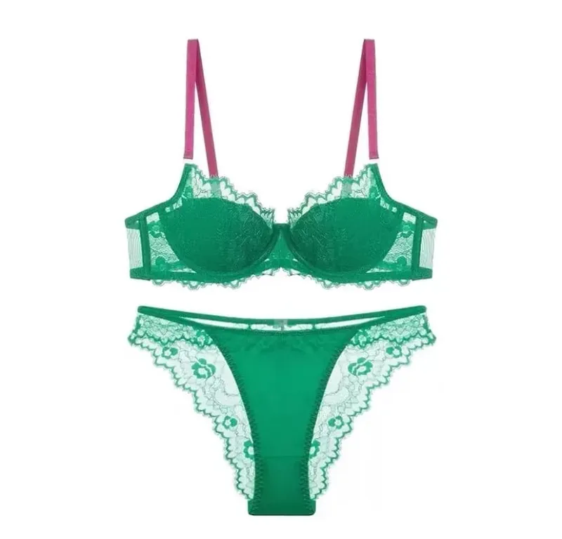 Sexy Lace Bra & Panty Set Minimizer Anti-Sag Full Coverae Adjustable Underwire Big Bust Support Thin Side Support No Spillageg — image 14