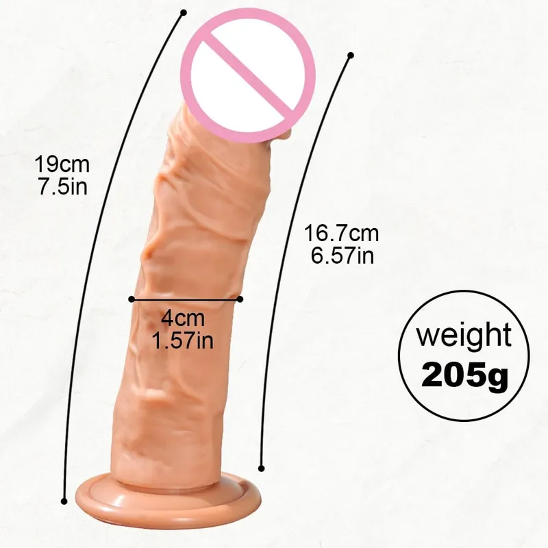 Realistic Dildo for Women Silicone Beginner G-spot Anal Stimulation Dildo with Strong Suction Cup for Adult Sex Toy Masturbator