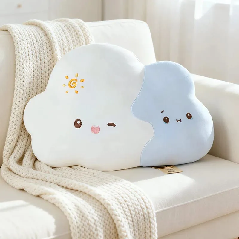 Creative Weather Series Rainbow Cloud หมอน Plush นุ่มน่ารักการ์ตูน Kawaii ตุ๊กตาตุ๊กตาเด็กโซฟาเบาะตกแต่งบ้าน — image 10