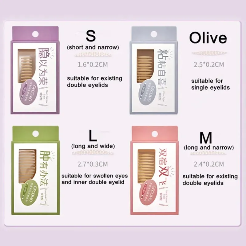 960PCS Invisible Double Eyelid Tape Sticker Long Lasting Double-Fold Self-Adhesive Paste Clear Beige Big Eye Tools