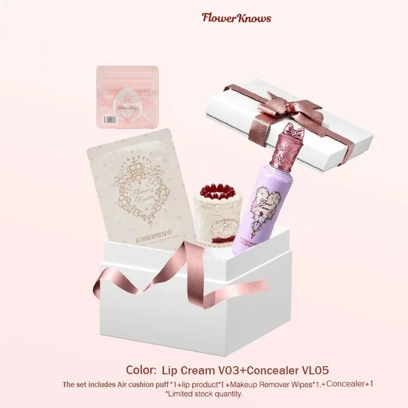 Flower Knows Makeup Kit Lipstick Set Make Up Blush Vitamin Lipgloss Remover Wipes Lip Gloss Wholesale Maquillaje Profesional — image 3