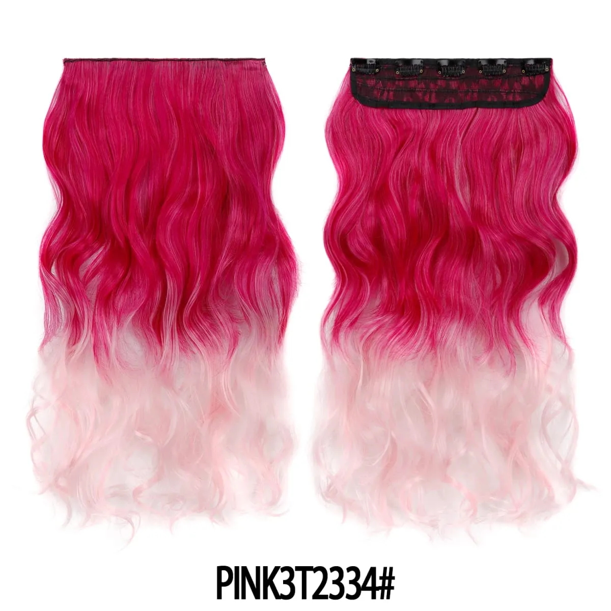 Jeedou One Piece 5 Clips Wavy Ombre Clip In Hair Extensions Long Water Wave Συνθετικά Σγουρά Μαλλιά Κομμάτι Rainbow Χρωματιστά Μαλλιά — image 25