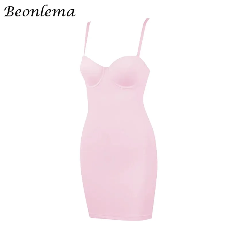 Vestido bodycon curto sem costas alças finas sólido casual sexy sem mangas verão cintura alta clube magro mini vestidos senhoras básico