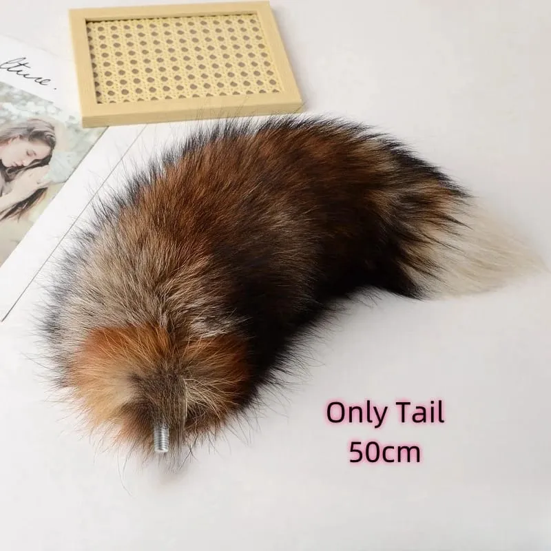 30-100cm Sexy Real Fox Tails with Separable Funny Butt Plug for Couple BDSM Cosplay Adult Sweet Love Games Sex Toys