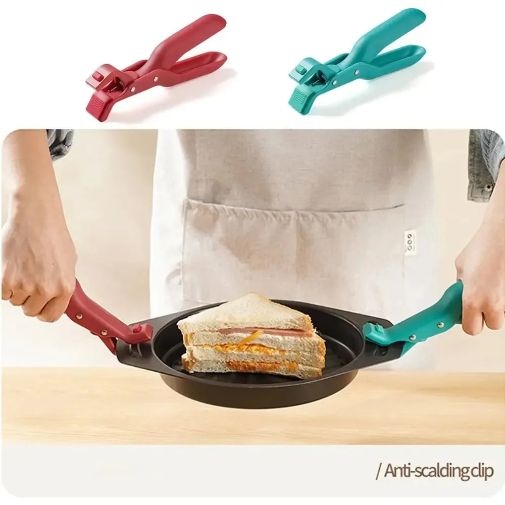Multifunction Kitchen Bowl Clip Durable Silicone Anti Scalding Clip Non-slip Meal Bowls Tongs Pot Clips Gripper Kitchen Tools — image 5