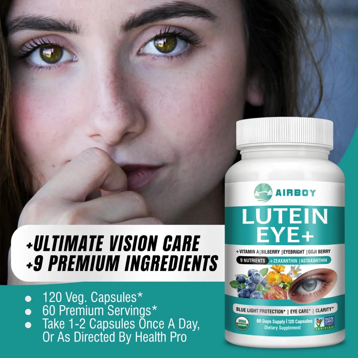 Lutein Eyes - Bilberry Extract and Zeaxanthin - Support Eye Strain and Vision Health Macular Health — image 4