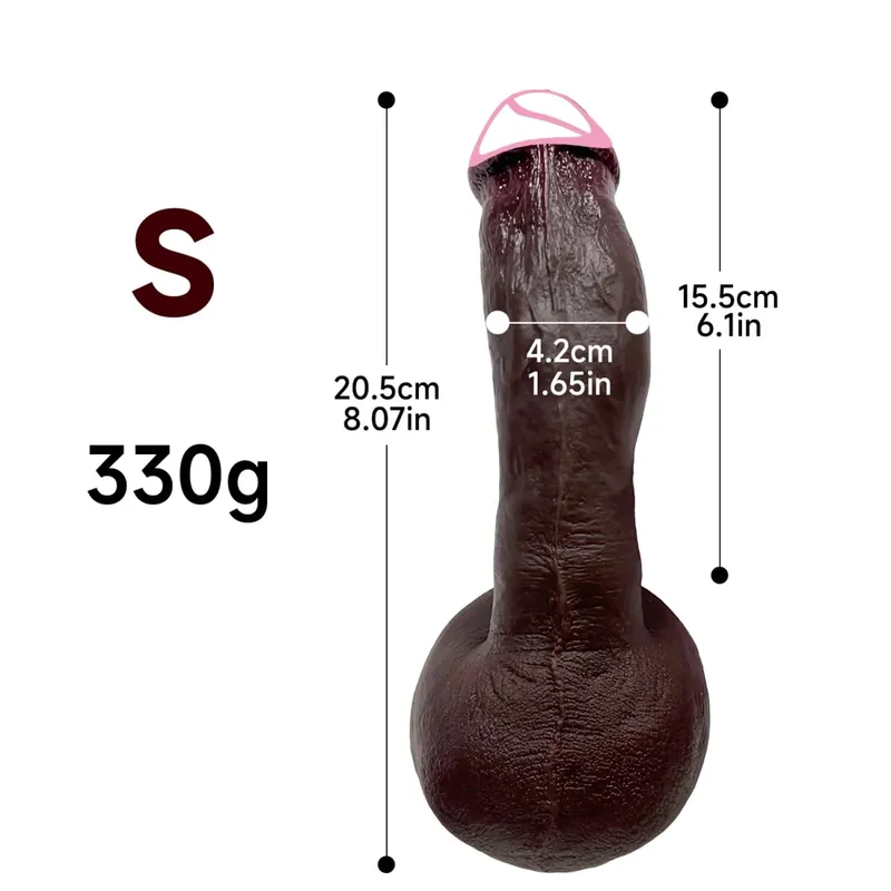 3 Sizes Soft Skin Feel Realistic Thick Dildo Adult Masturbation Silicone Dick Big Penis Anal Plug 18+ Sex Toy for Men Women Gay