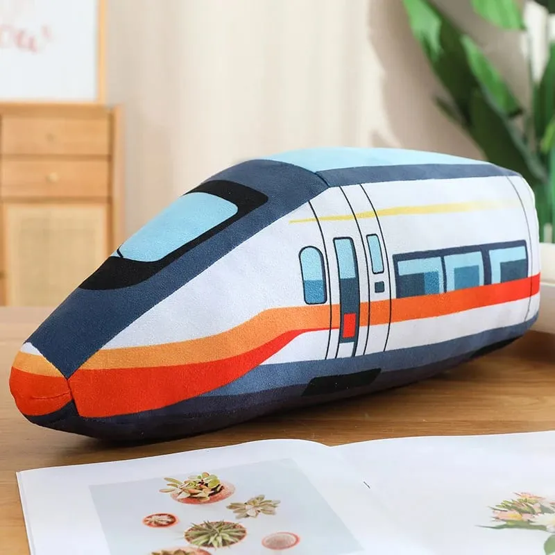 Public Transportation Colorful Plush Pillow Stuffed Excavator Motorbike Tank Airplane Sofa Room Decor Cushion Men Present — image 20