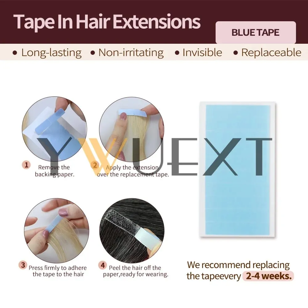 Mini Tape in Human Hair Extensions 12"-20" Straight Natural Black 1B# Machine Made Remy Hair 10pcs/pack Invisible Tape Hair for Women Black Friday — image 4