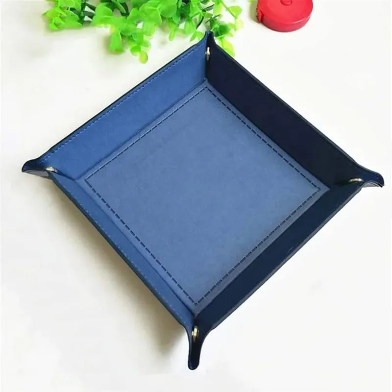 Game Dice Tray Solid Color Dice Box Games Dice Storage Portable Folding Dice Storage Rolling Tray For Use — image 5