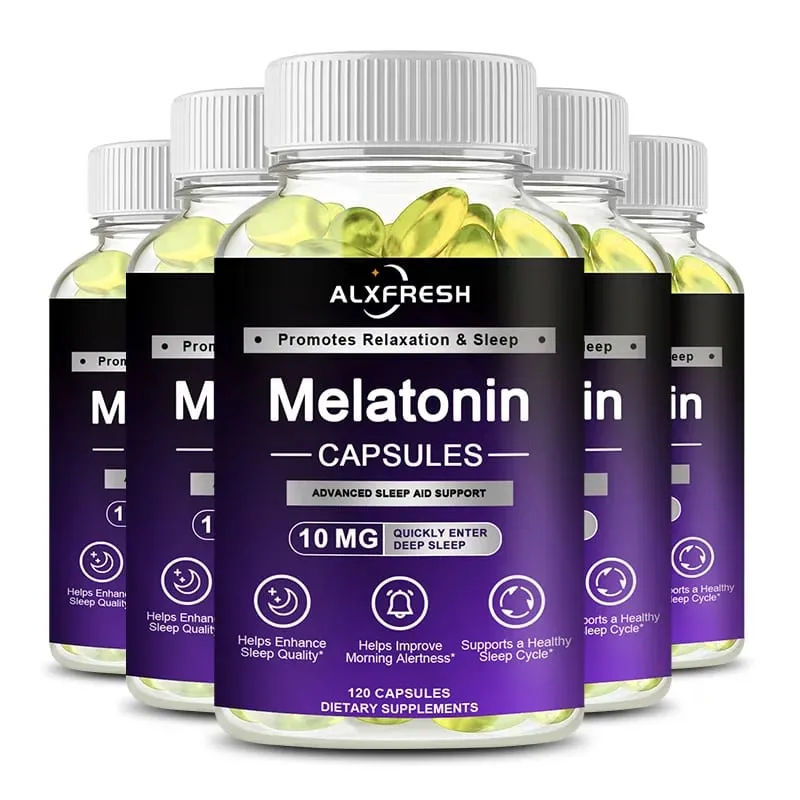 Alxfresh Melatonin 10 mg Supplement Fast Dissolve 60/120 Tablets | Drug Free | Vegetarian Non-GMO Gluten Free