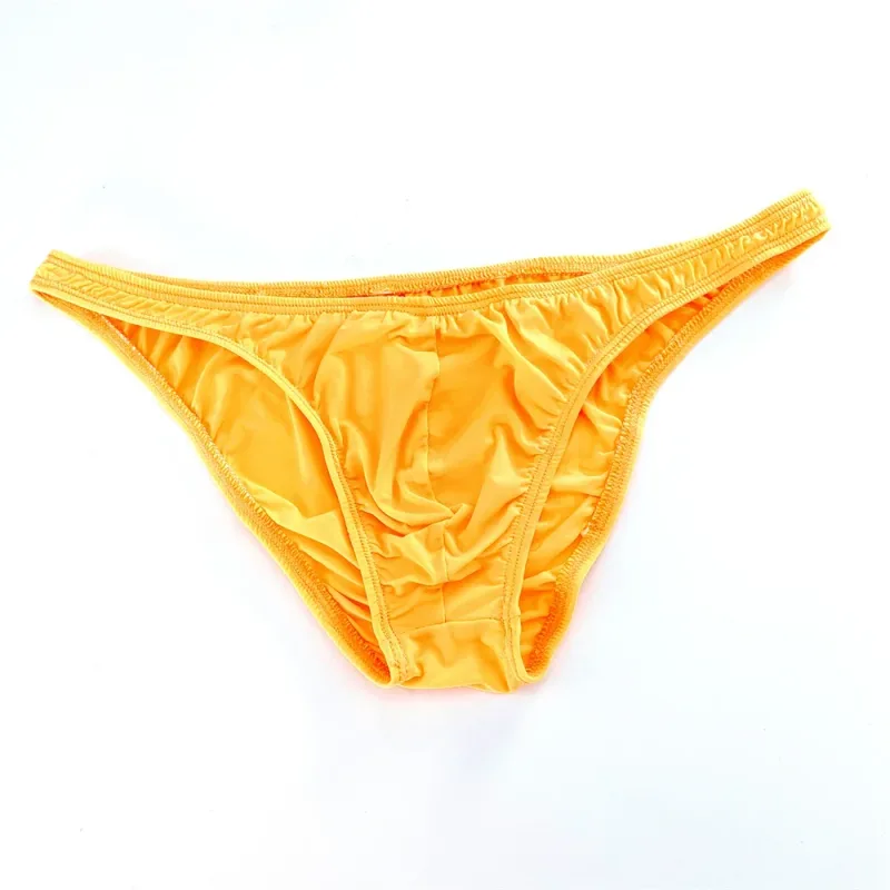 Pink Men Briefs Nylon Spandex Comfy Breathable Low-Waist Underpants Quick Dry Male Ice Silk Bikini Underwear — image 17