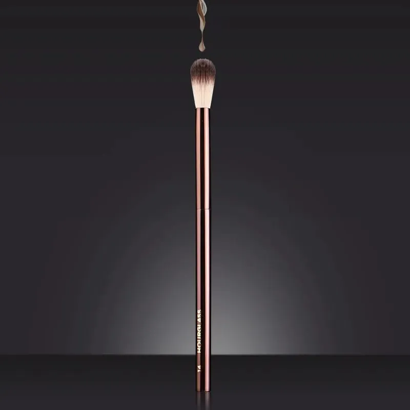 1 piece #14 Eyeshadow Makeup brushes Eye shadow contour Make up brush Highlight Crease Professional Cosmetic tool metal handle — image 5