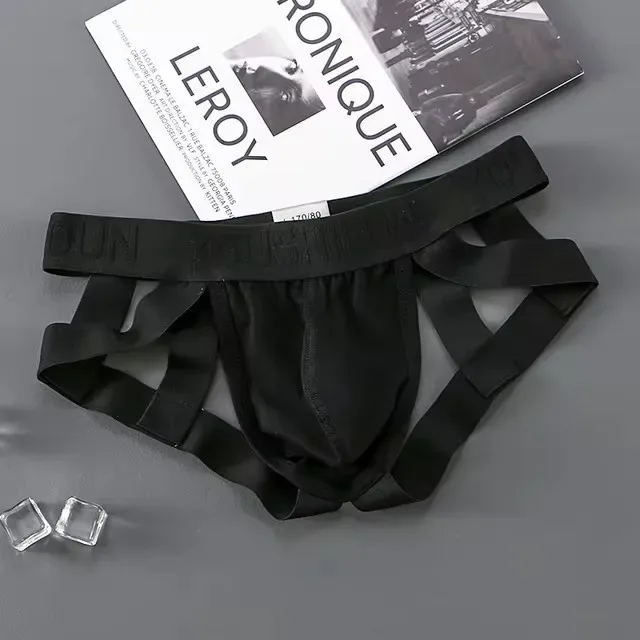 Men Sexy Underwear Jockstrap Thongs Cotton Briefs Dew Buttocks Underpants Bondage Panties Open Butt Male Lingerie G-String Thong — image 9