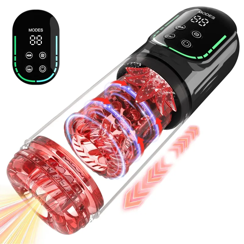 Automatic Telescopic Thrusting Male Masturbator Cup Sucking Vibrating Masturbation Vagina Pusssy Blowjob Adult Sex Toys for Men