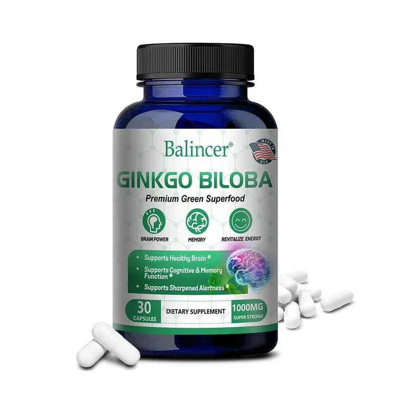 Ginkgo Biloba Extra Strength 1000mg Per Serving - Supports Brain Function and Memory Support 120 Vegetarian Capsules — image 8